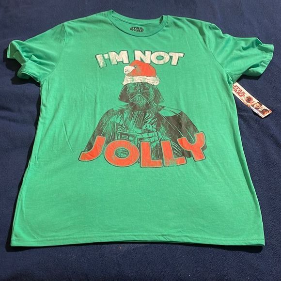 Star Wars Dark Vader I’m Not Jolly Men’ X-Large Holiday T-Shirt - Picture 1 of 8